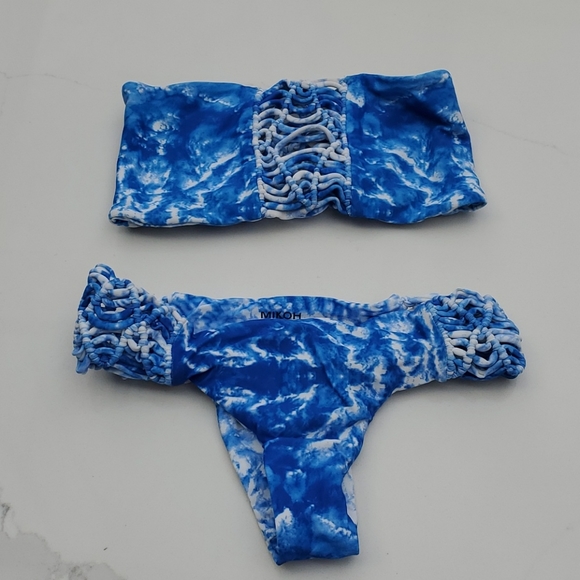 MIKOH Tie Dye Bandeau Bikini Set Sz. S - Picture 2 of 7